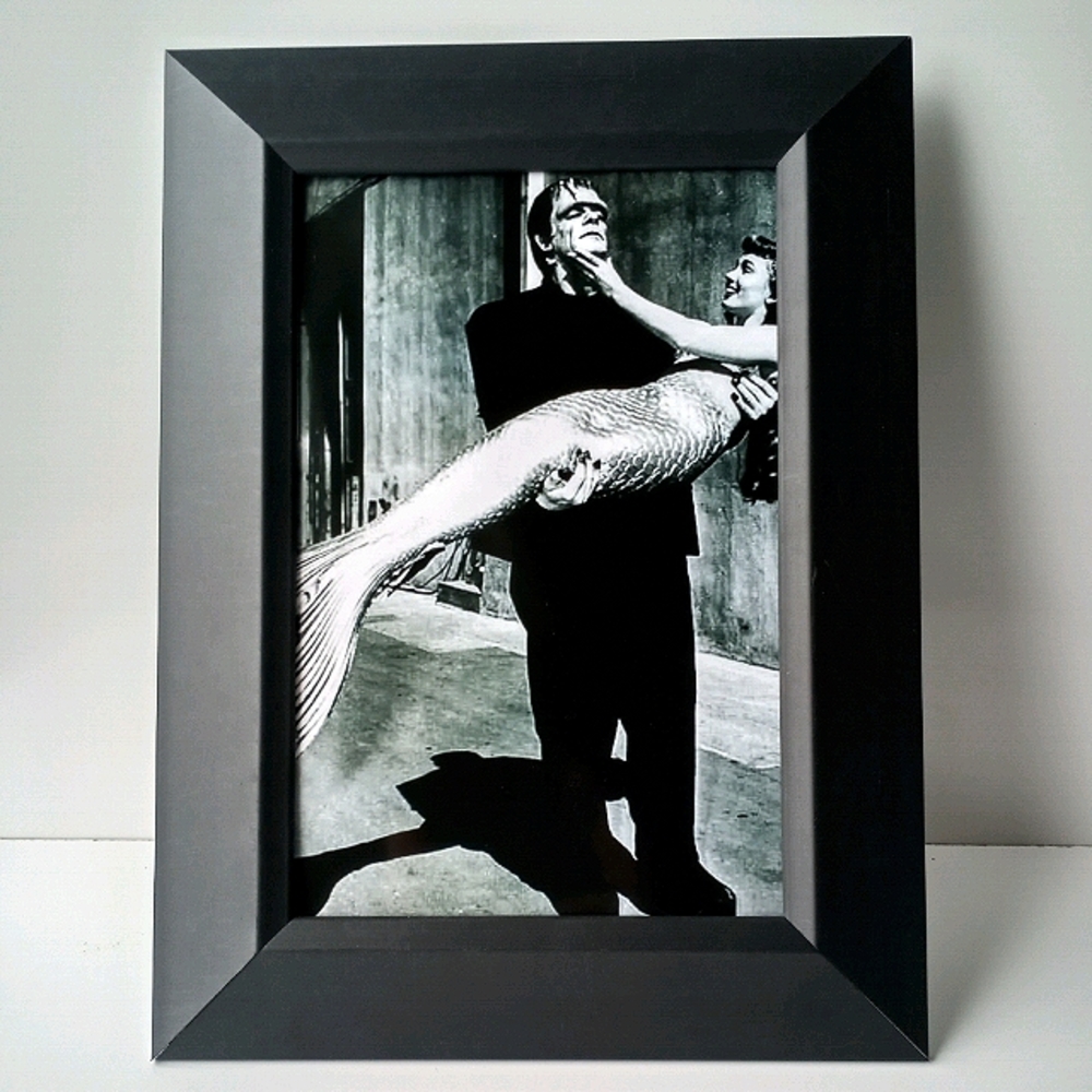Frankenstein Mermaid Monster universal beautiful woman Fun funny retro frame pho - Picture 4 of 9